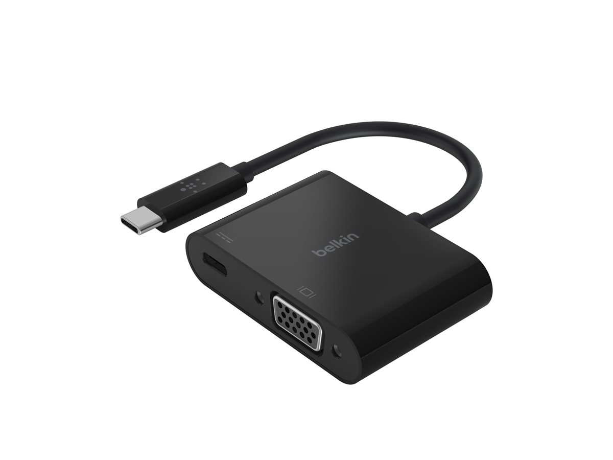 Belkin USB-C to VGA + Charge Adapter - Videoadapter - 24 pin USB-C männlich zu HD-15 (VGA)