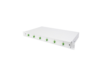DIGITUS LWL-Spleißbox, 1HE, bestückt, 6x LC-APC DX, OS2