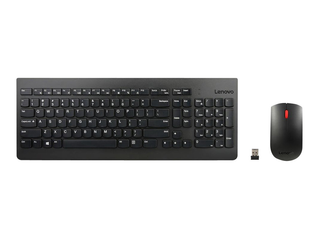 Lenovo Essential Wireless Combo - Tastatur-und-Maus-Set - kabellos - 2.4 GHz - Deutsch - für S510 ThinkCentre M700 M71X M810 M910 ThinkPad L470 T470 X1 Carbon (5th Gen)