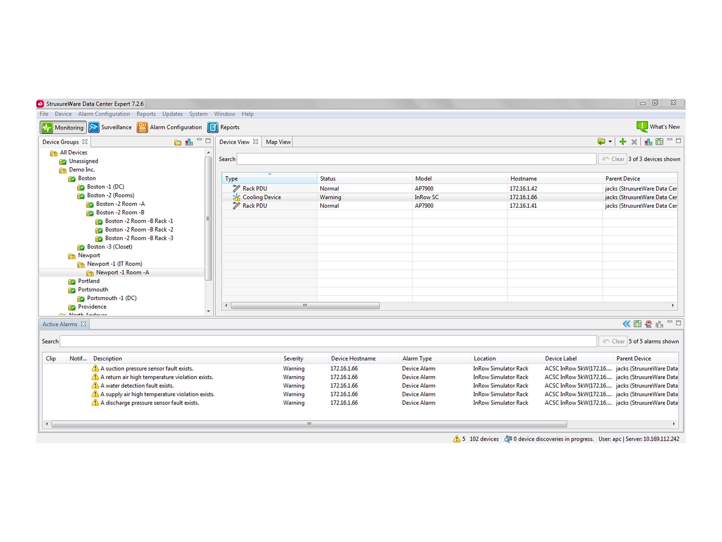 APC InfraStruXure Central - Lizenz - 100 Knoten