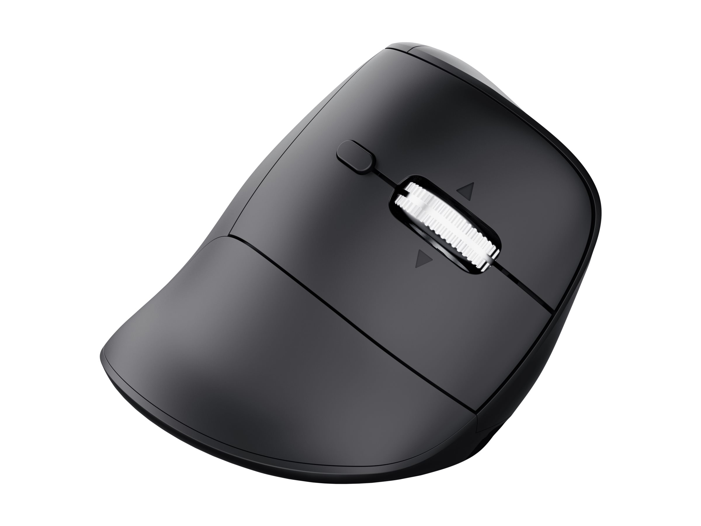 Trust Vyran - Vertikale Maus - ergonomisch - Für Rechtshänder - optisch - 8 Tasten - kabellos - 2.4 GHz, Bluetooth - kabelloser Empfänger (USB)
