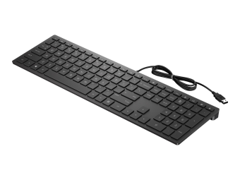 HP Pavilion 300 - Tastatur - USB - Englisch - Jet Black