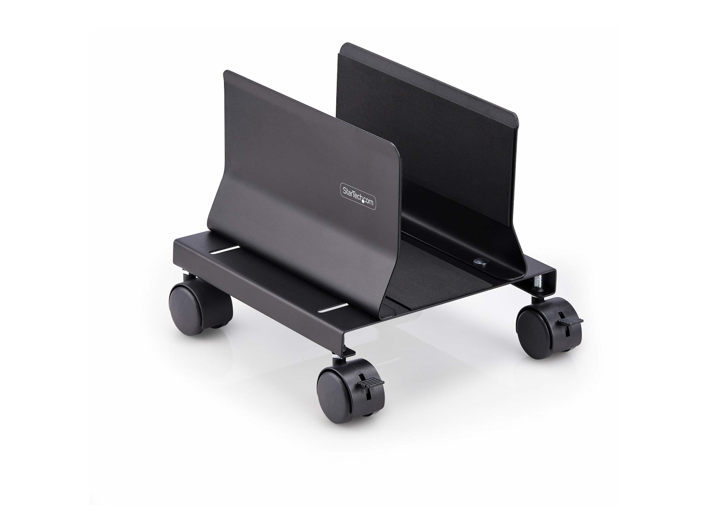 StarTech.com Computer Tower Cart Rolling CPU Caddy w Wheels, Adjustable