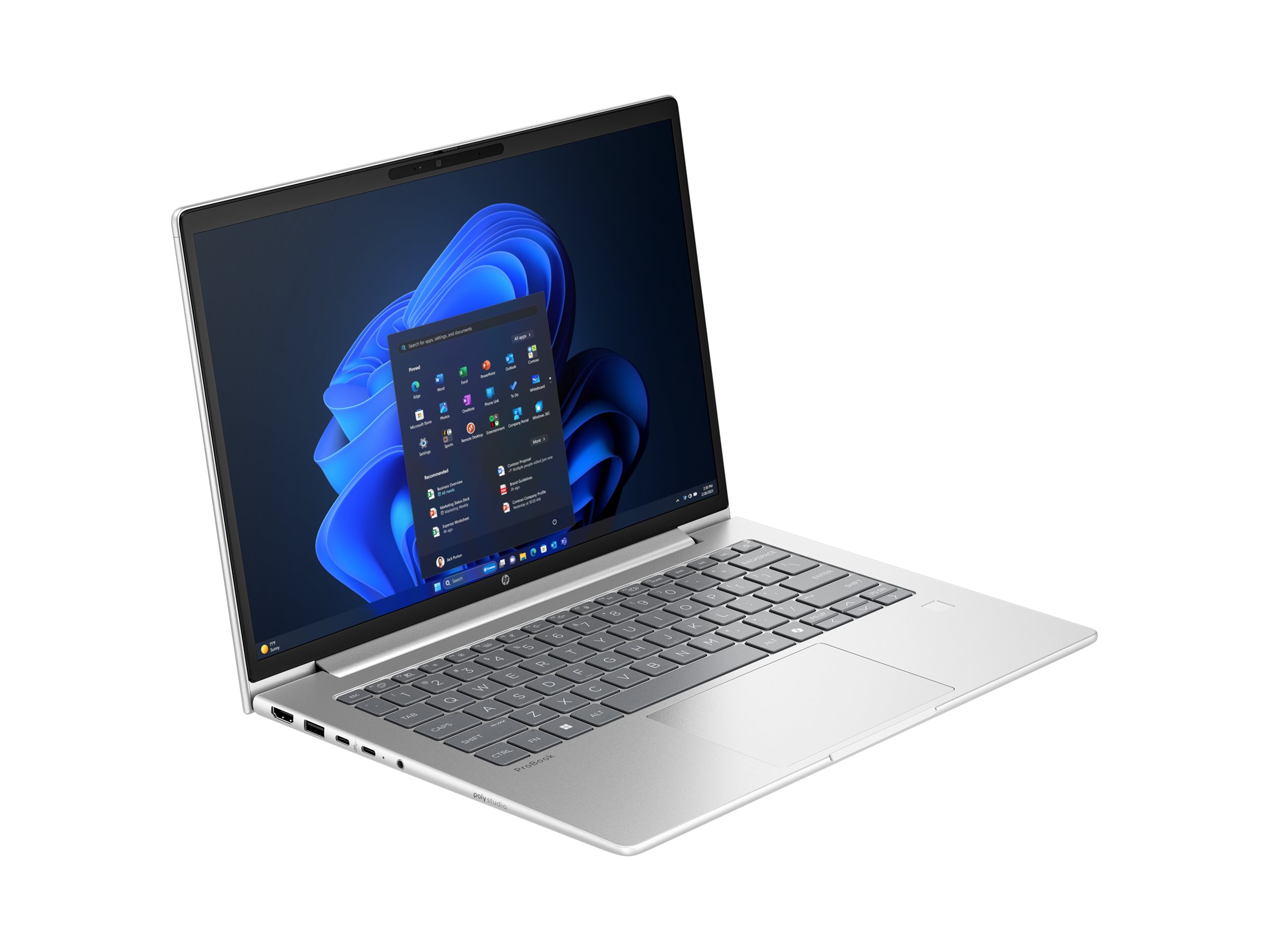 HP ProBook 4 G1a Notebook AI - 177-Grad Scharnierdesign - AMD Ryzen 7 250 - Win 11 Pro - Radeon 780M - 16 GB RAM - 1 TB SSD NVMe - 35.6 cm (14")