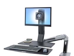 Ergotron WorkFit-A Single LD Workstation With Worksurface