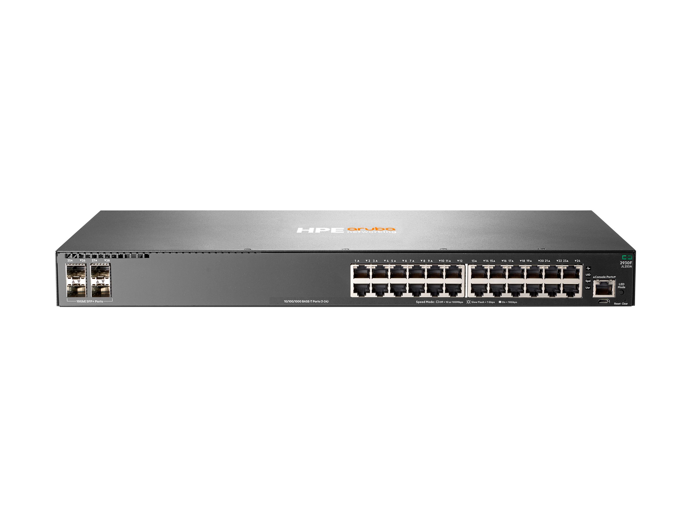HPE Aruba 2930F 24G 4SFP+ - Switch - L3 - managed - 24 x 101001000 + 4 x 1 Gigabit10 Gigabit SFP+ (Uplink)