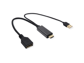 VALUE 4K HDMI-DisplayPort Adapter v1.2 HDMI ST - DP BU - Adapter - DigitalDisplayVideo
