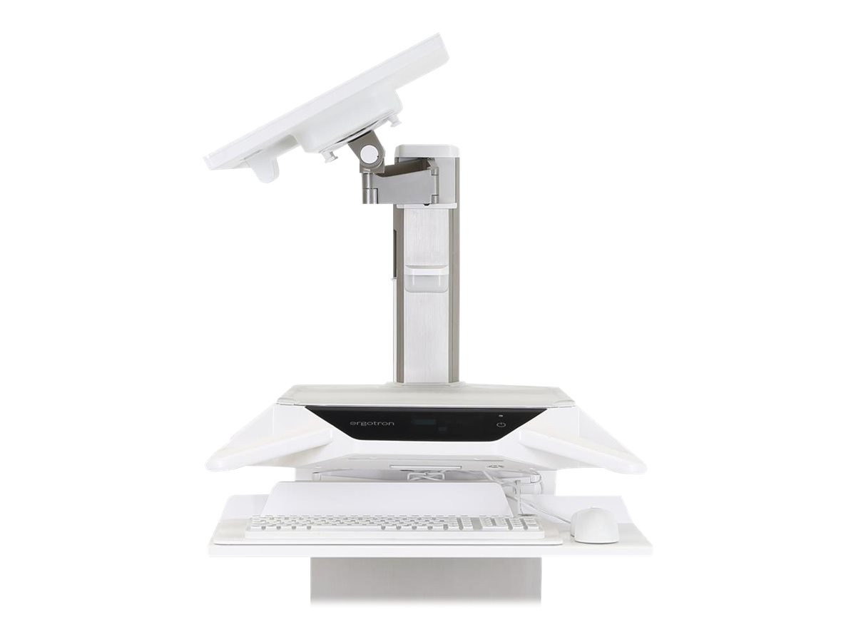 Ergotron CareFit Pro - Wagen - Electric Lift - für LCD-Display  PC-Ausrüstung - medizinisch - weiß, Warm Gray - Bildschirmgröße bis zu 68,6 cm (bis zu 27 Zoll)