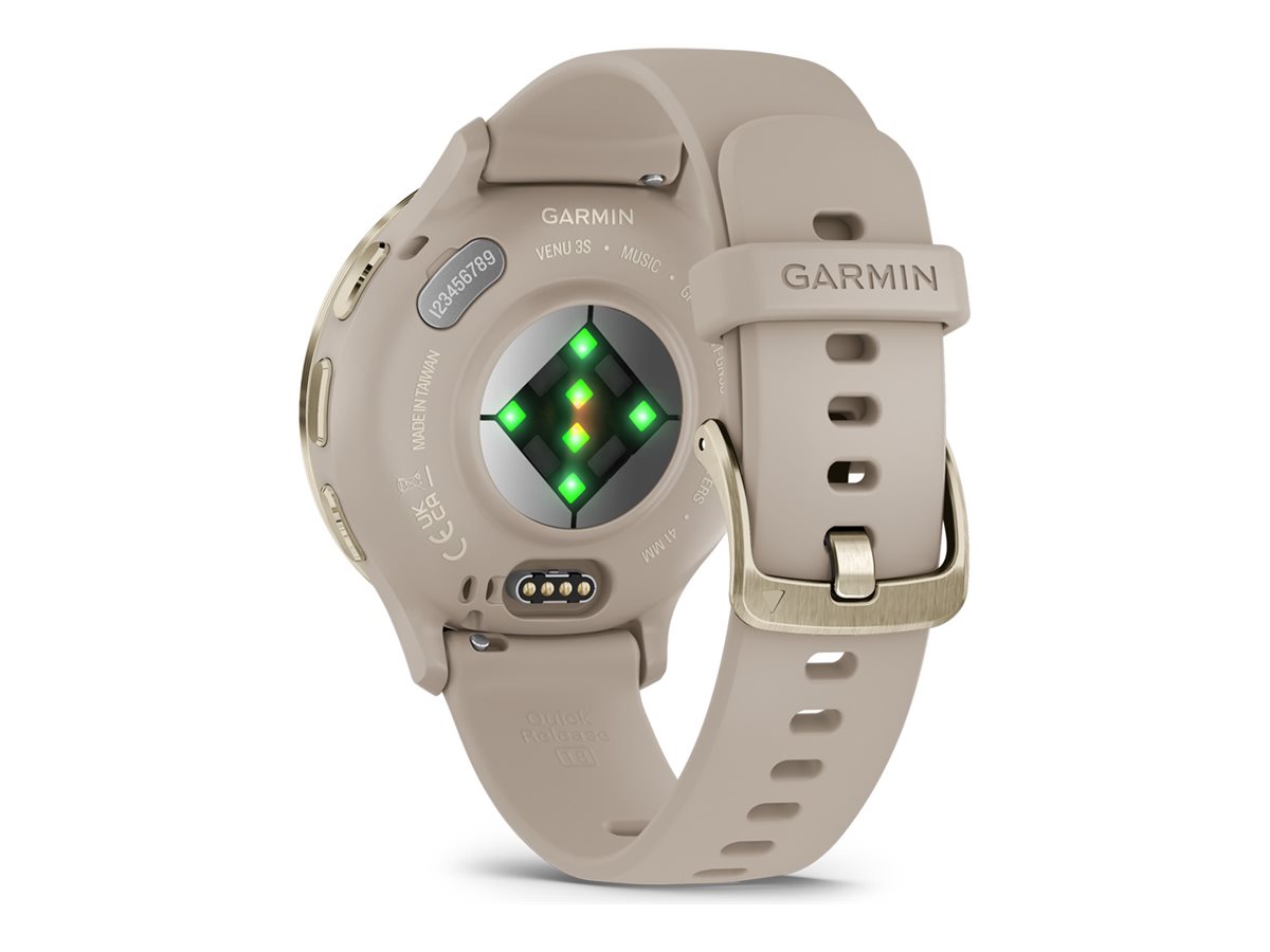 Garmin Venu 3S - 41 mm - French Gray - intelligente Uhr mit Band - Silikon - Handgelenkgröße 110-175 mm - Anzeige 3.04 cm (1.2")