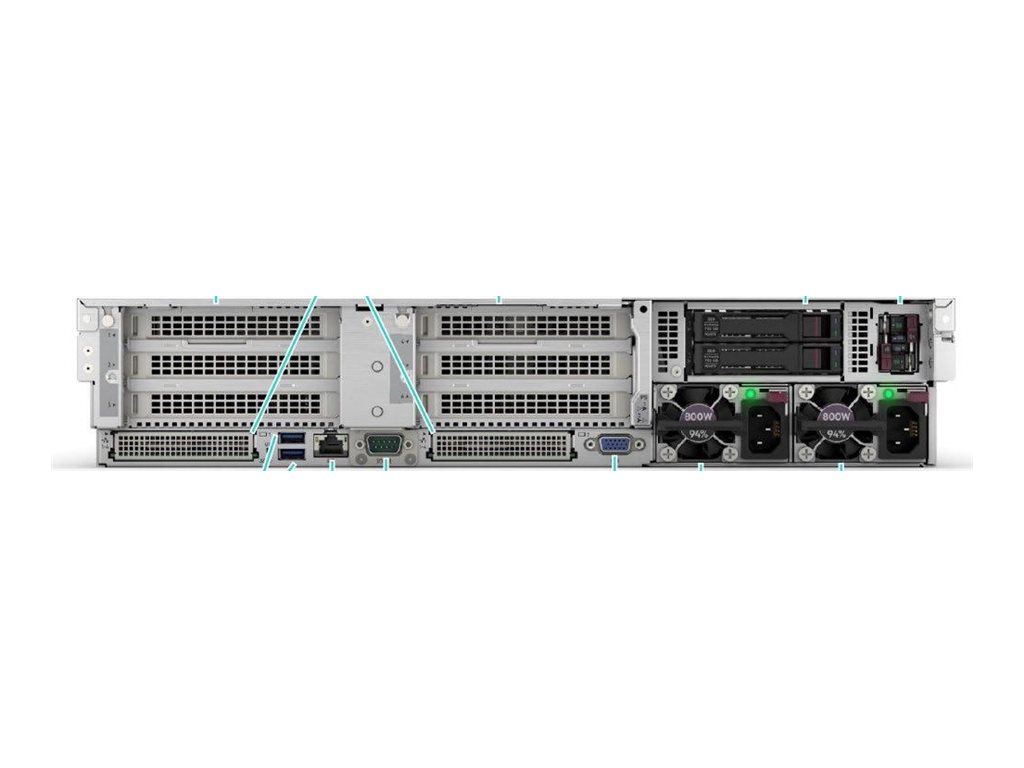 HPE ProLiant DL385 Gen11 - Server - Rack-Montage - 2U - zweiweg - 1 x EPYC 9115  2.6 GHz - RAM 64 GB - SATASASNVMe - Hot-Swap 6.4 cm (2.5")