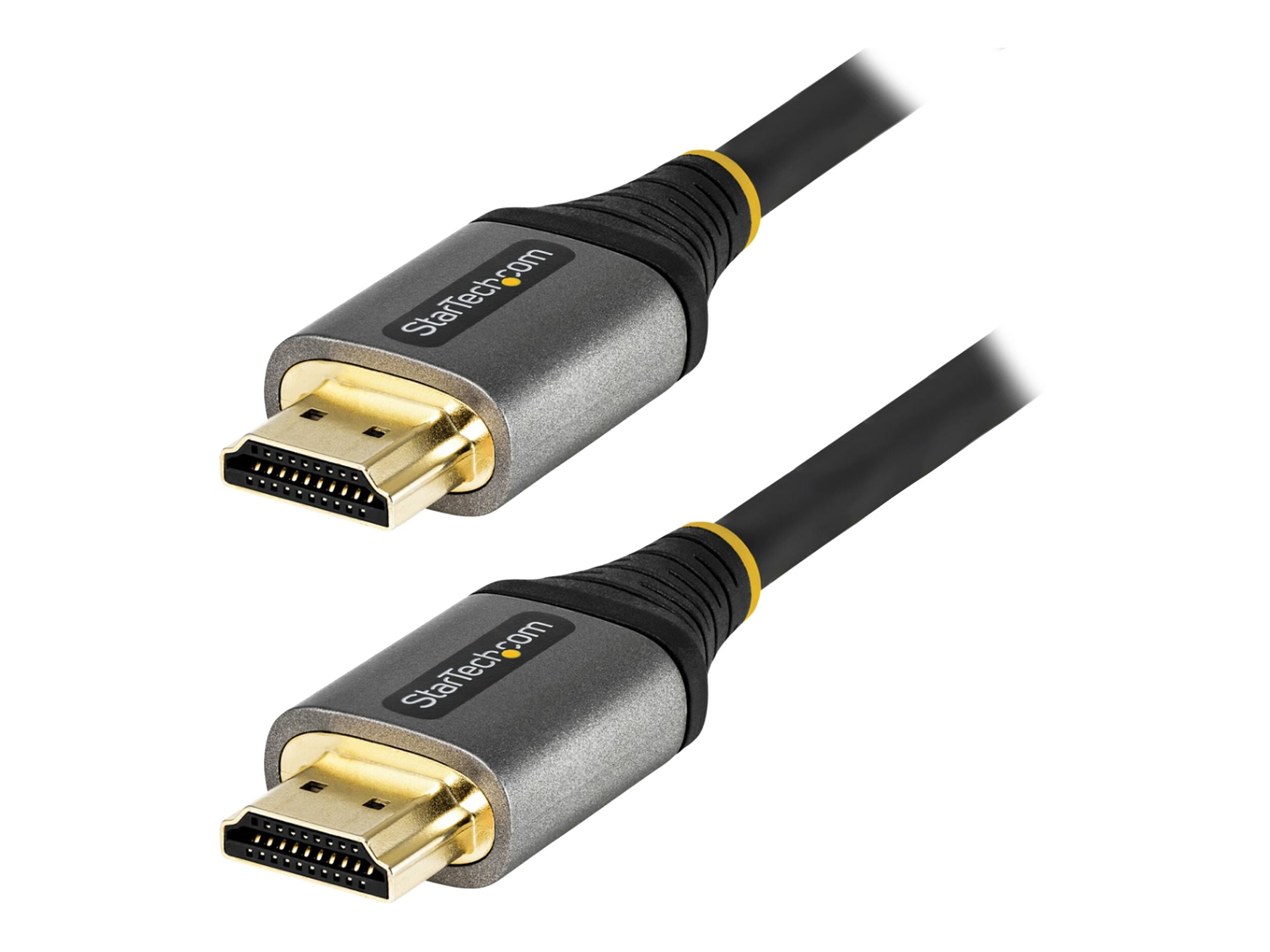 StarTech.com 4 m 8K HDMI 2.1 Kabel - 8K 60Hz4K 120Hz HDR10+ eARC - Ultra High Speed - HDMI-Kabel mit Ethernet - HDMI männlich zu HDMI männlich - 4 m - abgeschirmt - Grau Schwarz - passiv Support von 4K 120 Hz unterstützt 8K 60 Hz (7680 x 4320)