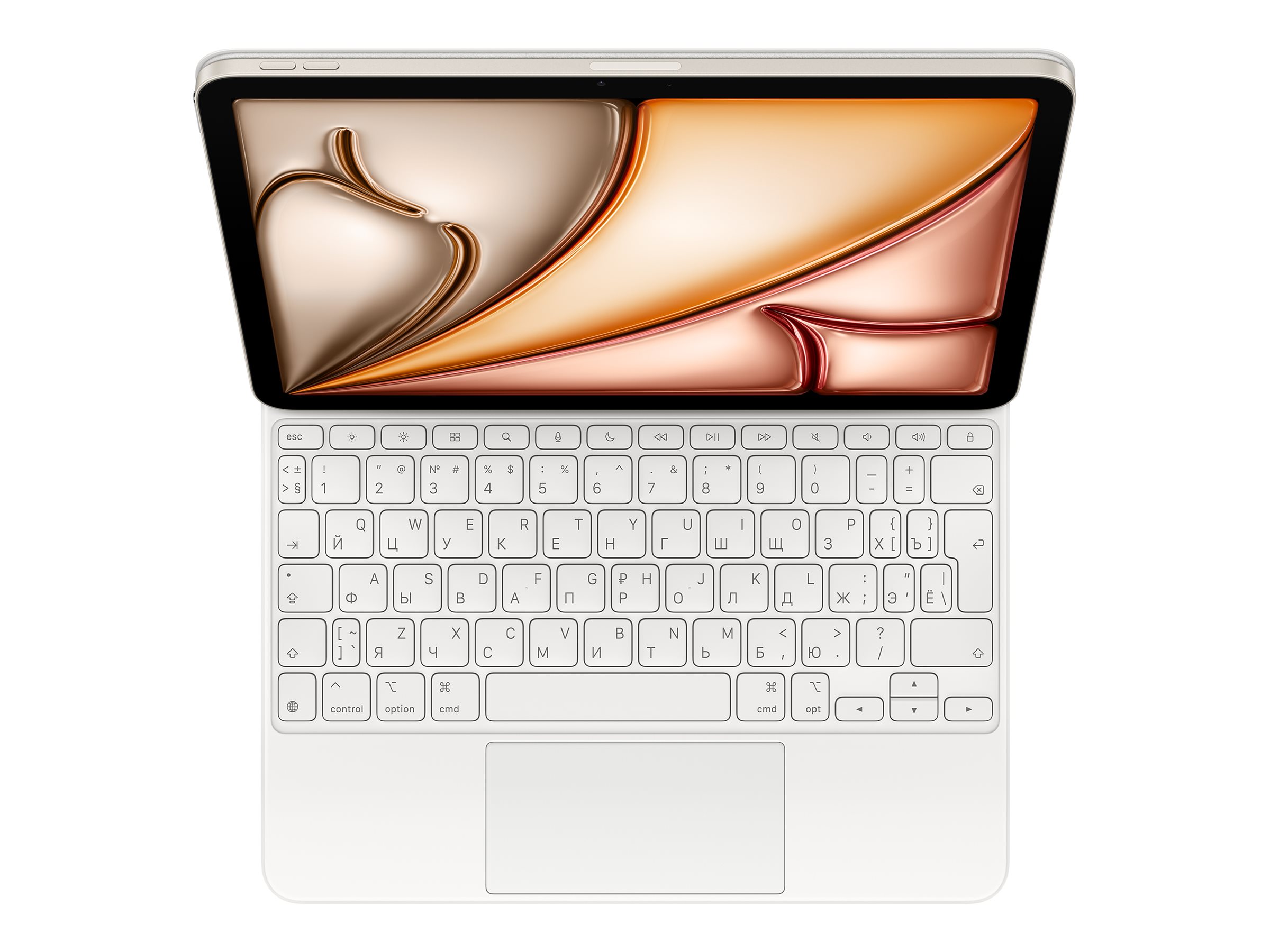 Apple Magic Keyboard - Tastatur und Foliohülle - mit Trackpad - Apple Smart connector - QWERTY - Russisch - für 10.9-inch iPad Air (4. Generation, 5. Generation)