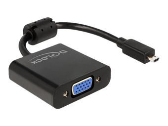 Delock Videokonverter - HDMI - VGA - Schwarz