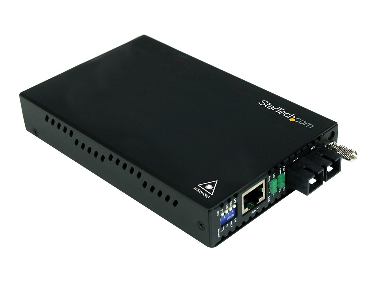 StarTech.com 10100 Mbits Ethernet Single Mode LWL  Glasfaser SC Medienkonverter 30 km