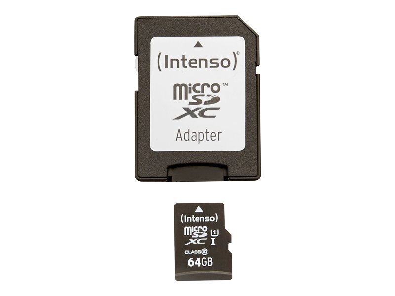 Intenso Premium - Flash-Speicherkarte (microSDXC-an-SD-Adapter inbegriffen)