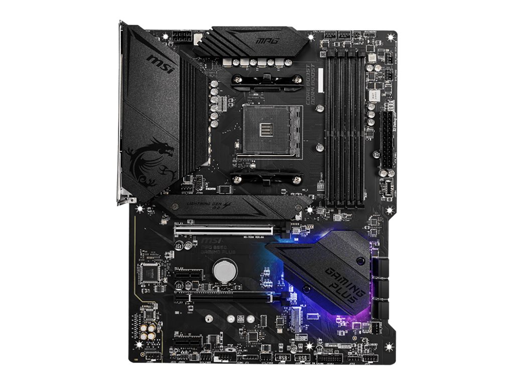MSI MPG B550 GAMING PLUS - Motherboard - ATX - Socket AM4 - AMD B550 Chipsatz - USB-C Gen2, USB-C Gen1, USB 3.2 Gen 1, USB 3.2 Gen 2 - Gigabit LAN - Onboard-Grafik (CPU erforderlich)