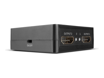 Lindy Compact 2 port HDMI 18G splitter - Video-Audio-Splitter