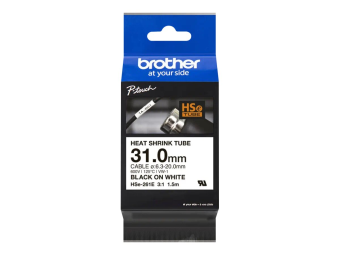 Brother HSe-261E - Schwarz auf Weiß - Rolle (3,1 cm x 1,5 m)