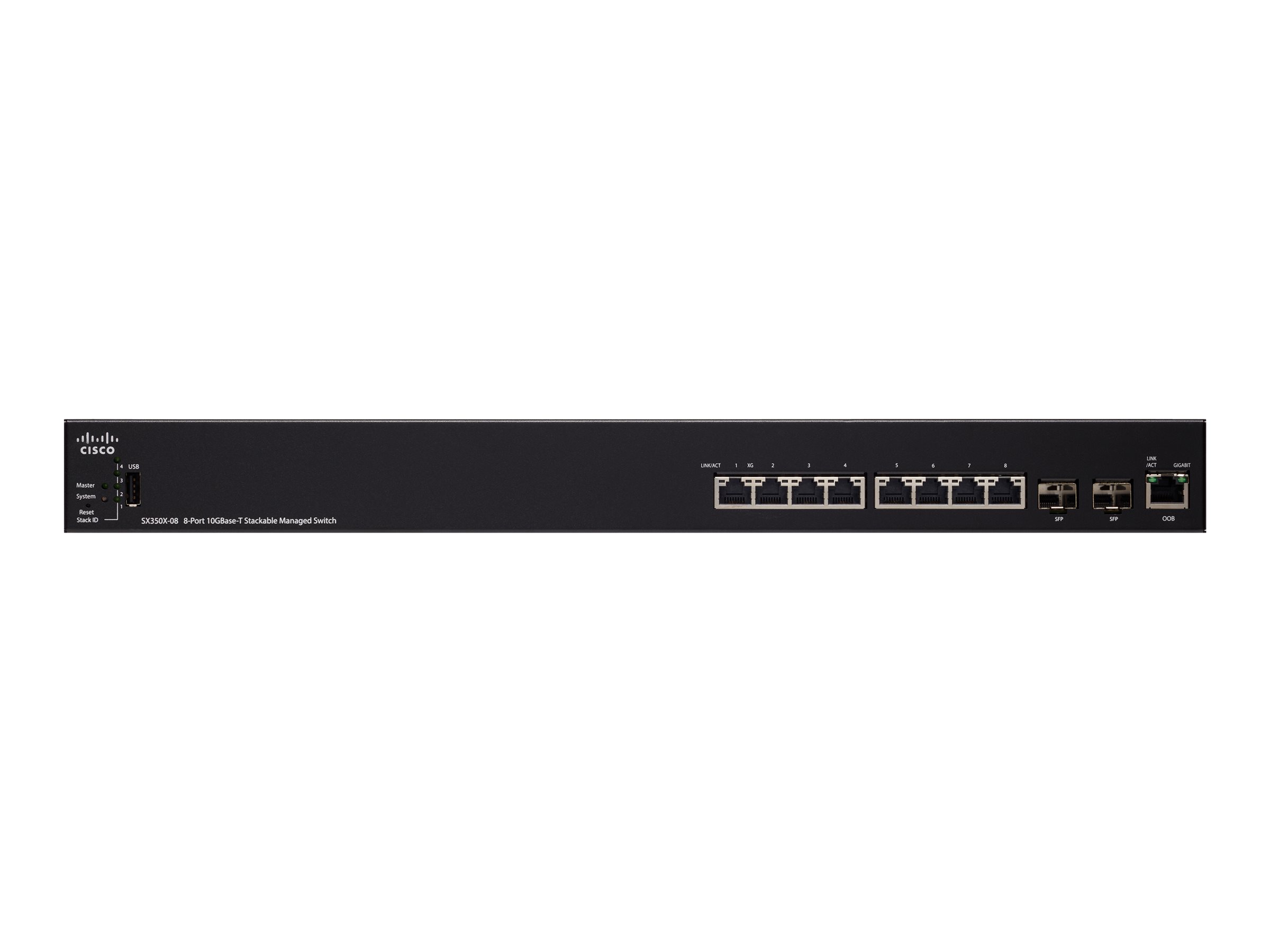 Cisco SX350X-08 - Switch - managed - 6 x 10 Gigabit Ethernet + 2 x 10 Gigabit Ethernet  10 Gigabit Ethernet SFP+