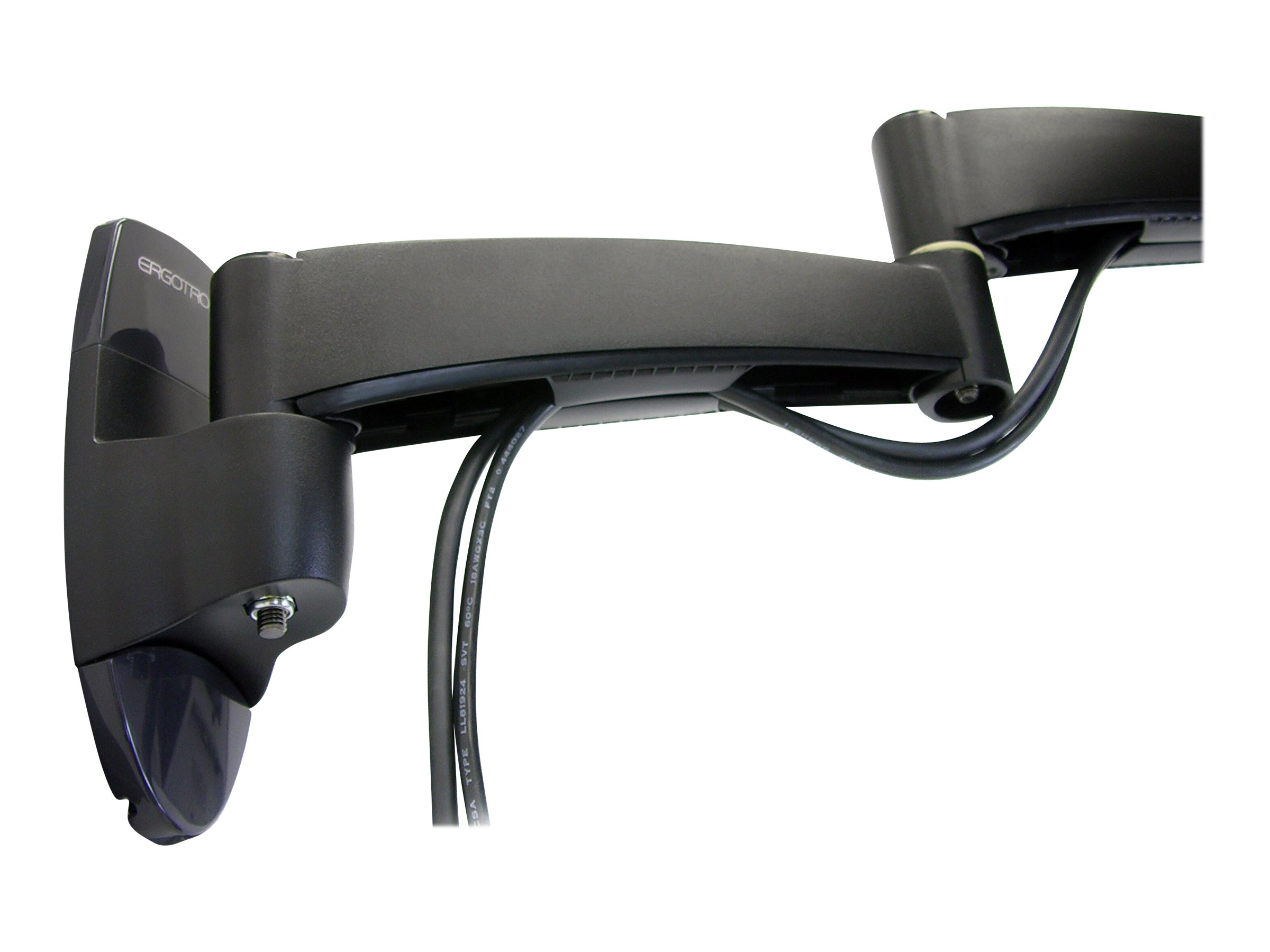Ergotron 200 Series - Befestigungskit (Wandarm) - für Monitor - Stahl - Schwarz - Bildschirmgröße bis zu 81,3 cm (bis zu 32 Zoll)