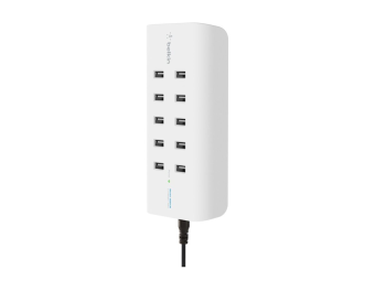 Belkin Rockstar - Ladestation - 120 Watt - 10 Ausgabeanschlussstellen 10 x 4-poliger USB - Ladegerät