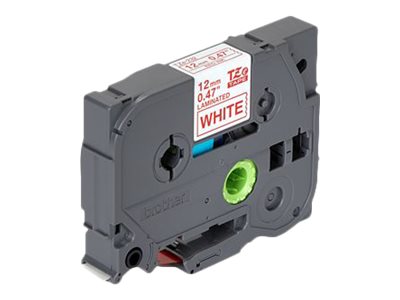 Brother TZe-232 - Standard-Klebstoff - Rot auf Weiß - Rolle (1,2 cm x 8 m)