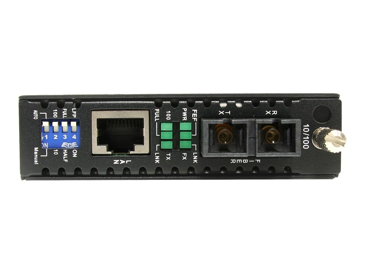 StarTech.com 10100 Mbits Ethernet Single Mode LWL  Glasfaser SC Medienkonverter 30 km