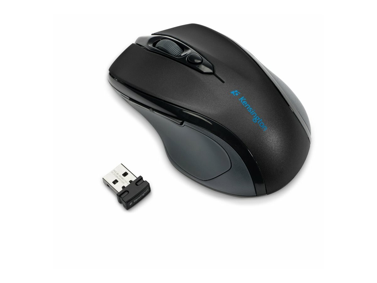 Kensington Pro Fit Mid-Size - Maus - Für Rechtshänder - optisch - 6 Tasten - kabellos - 2.4 GHz - kabelloser Empfänger (USB)