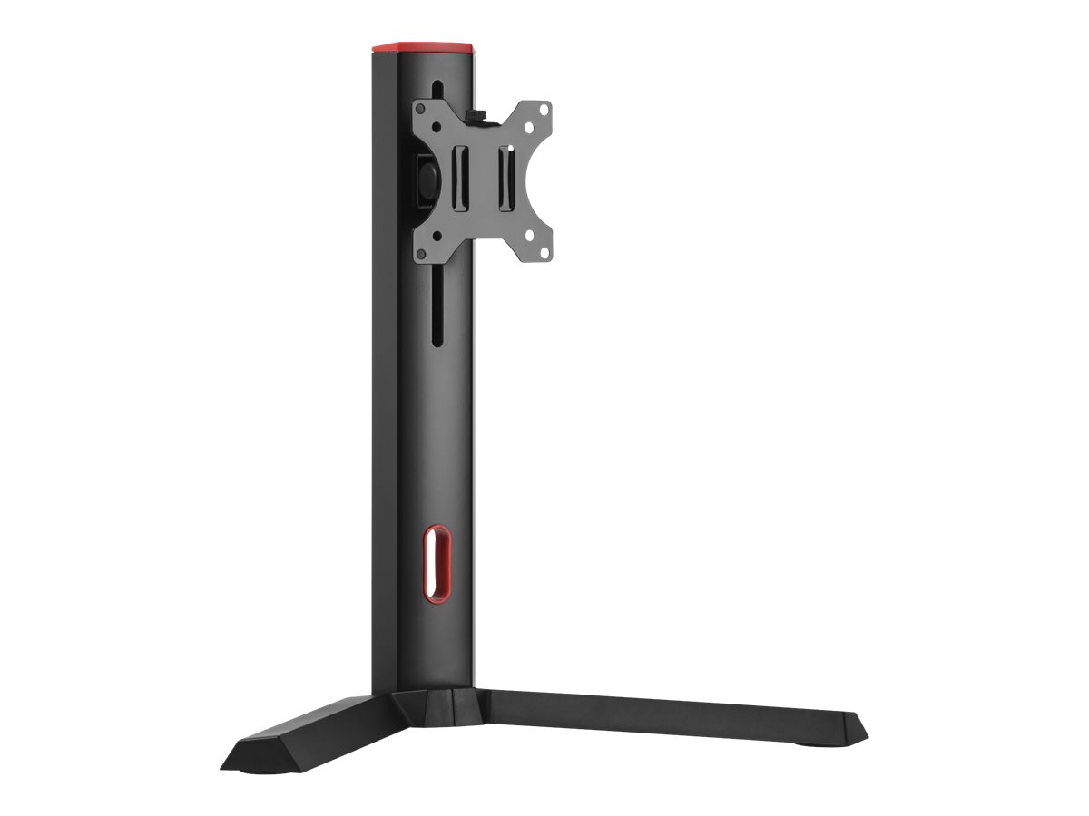 Techly DESK 100 - Aufstellung - für Monitor - Schwarz  Rot - Bildschirmgröße 43.2-81.3 cm (17"-32")