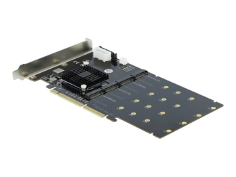 Delock PCI Express x8x16 Card > 4 x internal NVMe M.2 Key M