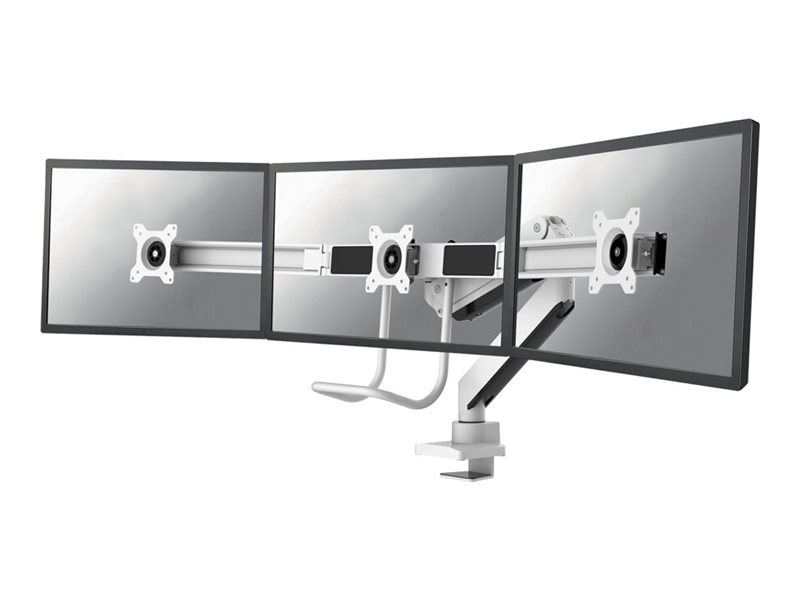 Neomounts NM-D775DX3 - Befestigungskit - Voll beweglich - für 3 LCD-Anzeigen - Aluminium - weiß - Bildschirmgröße 43.2-61 cm (17"-24")