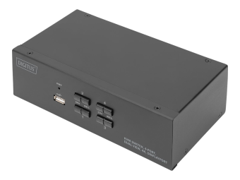 DIGITUS KVM Switch, 4 Port, Dual Display, 4K, DisplayPort®