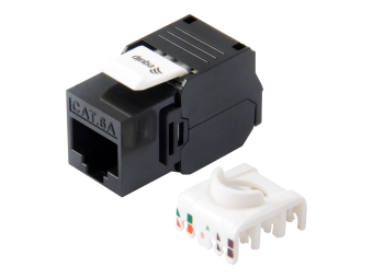 Equip Pro - Keystone Jack - CAT 6a - UTP - RJ-45 - Schwarz (Packung mit 8)