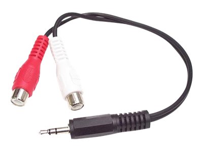 StarTech.com 15cm Audiokabel 3,5mm Klinke auf 2x Cinch (SteckerBuchse)