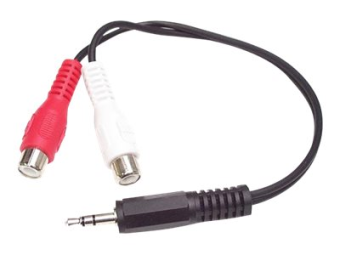 StarTech.com 15cm Audiokabel 35mm Klinke auf 2x Cinch (SteckerBuchse)