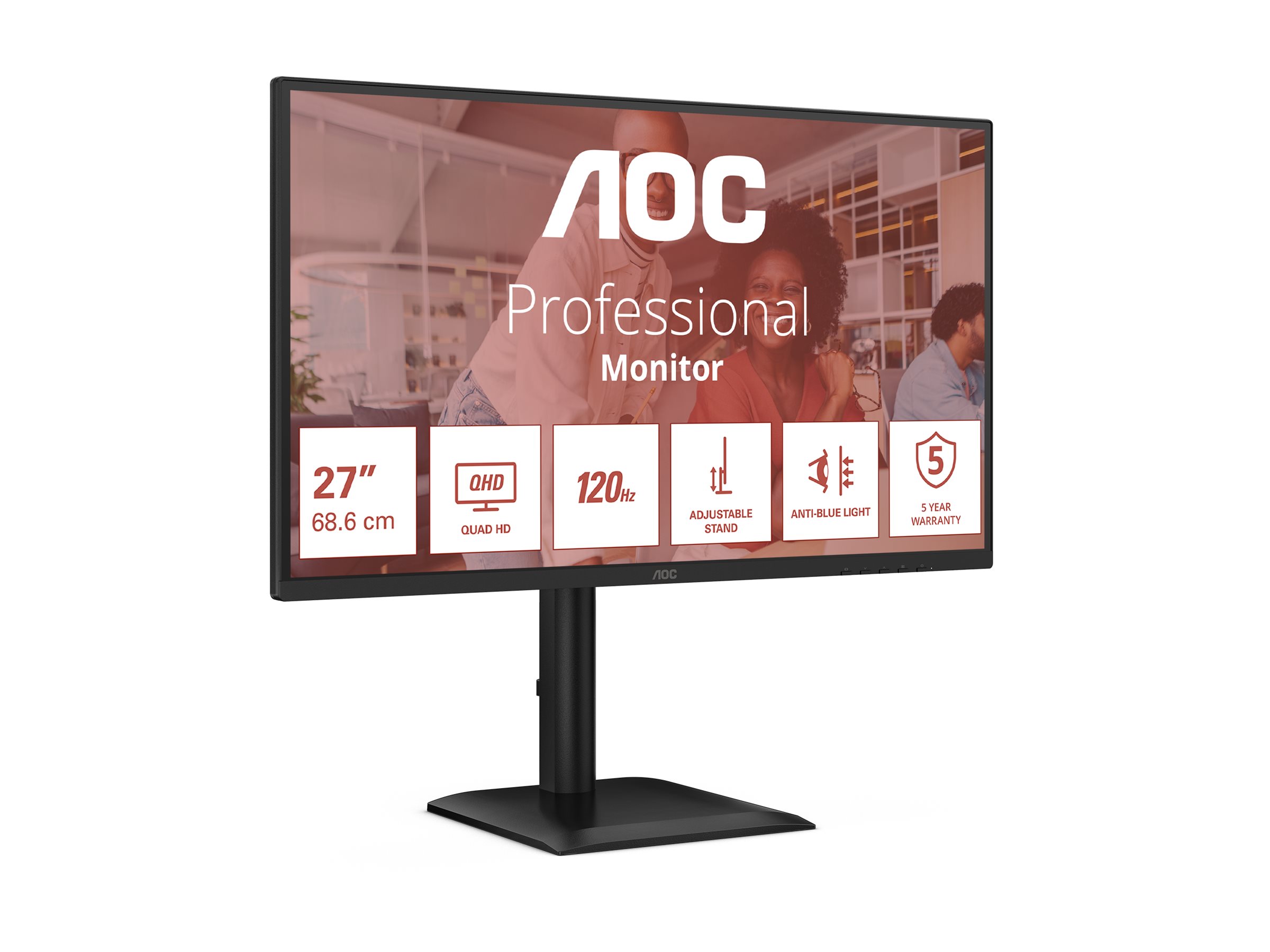 AOC Q27E4U - LED-Monitor - 68.6 cm (27") - 2560 x 1440 QHD @ 120 Hz