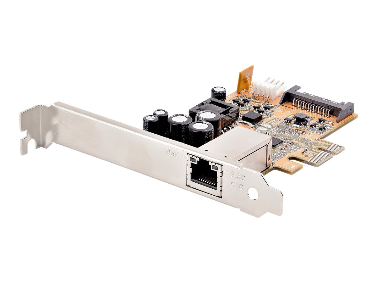 StarTech.com Startech 1 Port 2.5Gbps PoE Network Card, PCIe Ethernet Card wRJ45 Port, 30W 802.3at PoE NIC for DesktopsServers, Network PoE LAN Adapter wLow-Profile Bracket Included - NBASE-T, WindowsLinux Support (ST1000PEXPSE)