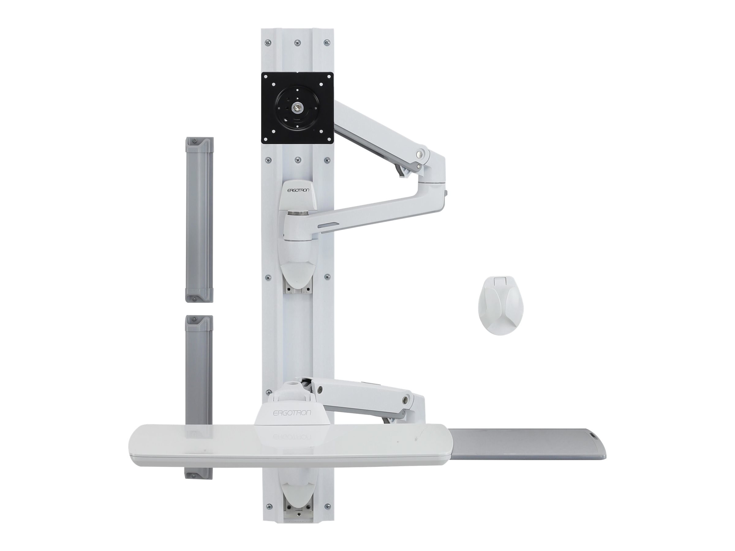 Ergotron LX Wall Mount System - Befestigungskit (Wandarm, Maushalterung, Tastaturarm, 2 Kabelkanäle, Handgelenkkissen, Wandschiene 10", Wandschiene 34")