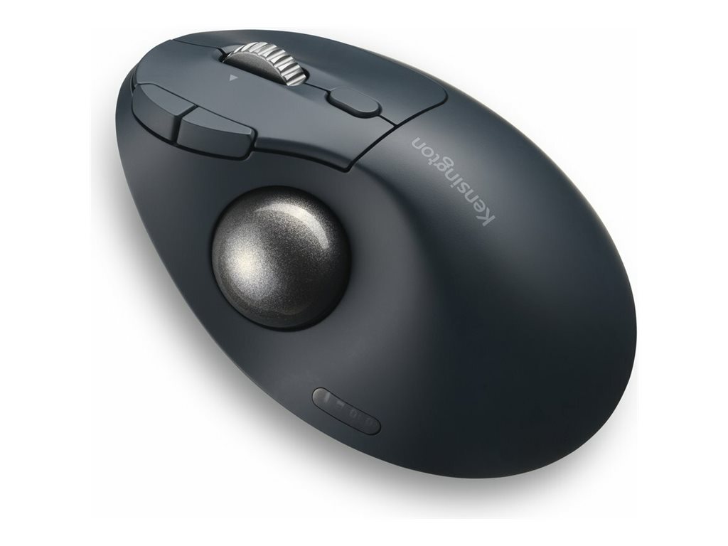 Kensington Pro Fit Ergo TB550 Trackball EQ - Trackball - ergonomisch - optisch - 9 Tasten - kabellos - 2.4 GHz, Bluetooth - kabelloser Empfänger (USB)
