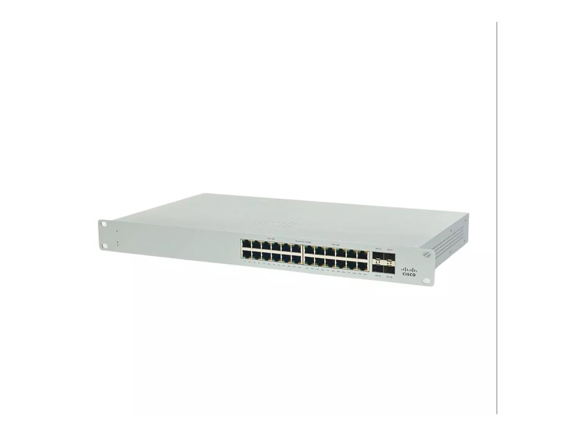 Cisco Meraki MS130-24X - Switch - managed - 18 x 101001000Base-T + 6 x 2.5GBase-T + 4 x 10Gb Ethernet SFP+ - an Rack montierbar - PoE+ (370 W)