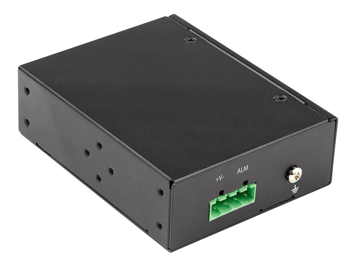 StarTech.com PoE + Industrial Media Converter 60W - Medienkonverter LWL Kupfer - Singlemode-Multimode Glasfaser auf Kupfer Gigabit Ethernet - MiniKompaktgröße - IP-30 -40&degC bis 75&degC (IMC1GSFP60W)