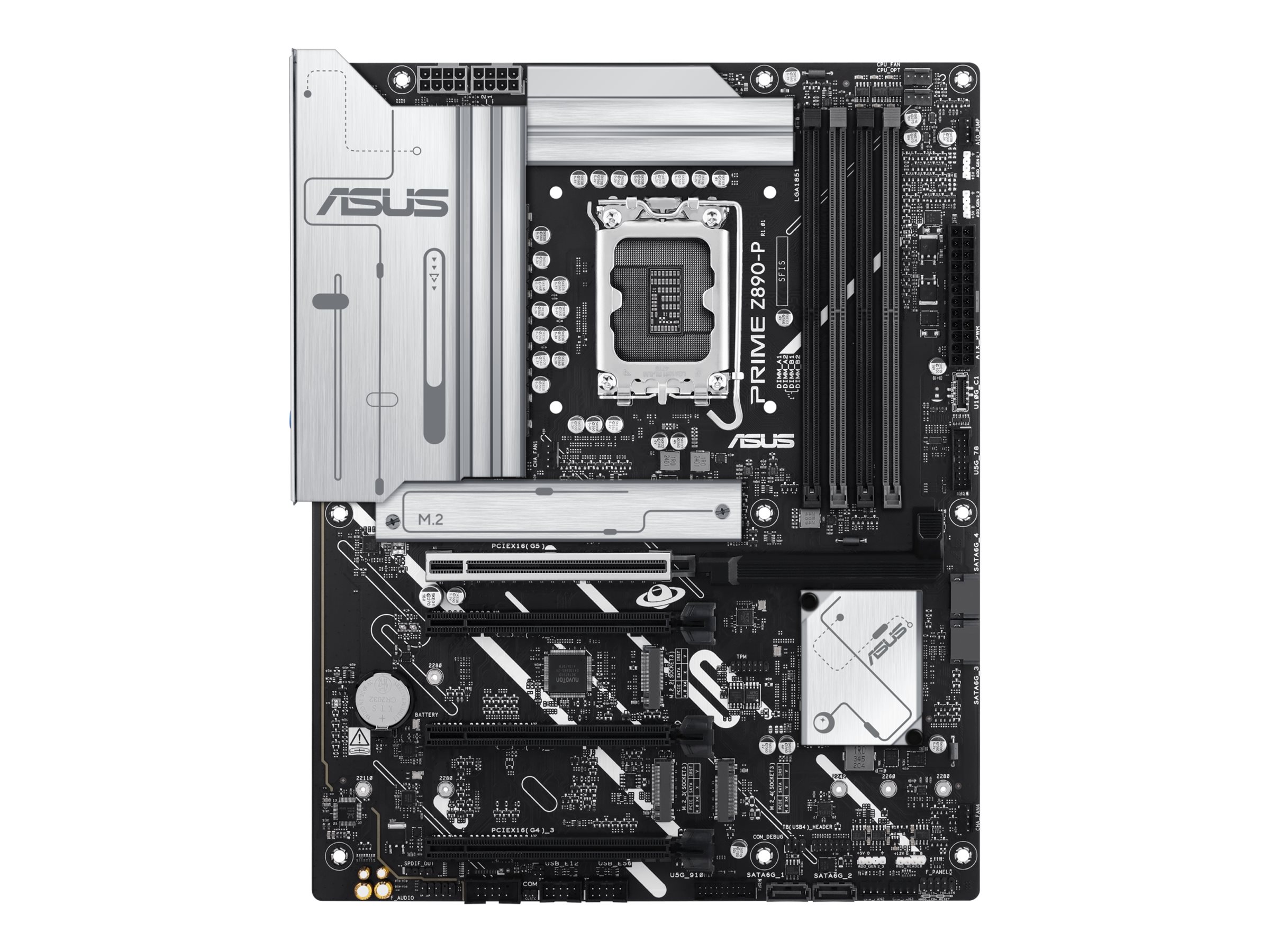 ASUS PRIME Z890-P - Motherboard - ATX - LGA1851-Sockel - Z890 Chipsatz - USB-C 3.2 Gen 2x2, USB 3.2 Gen 2, USB 3.2 Gen 1, USB-C 3.2 Gen 1 - 2.5 Gigabit LAN - Onboard-Grafik (CPU erforderlich)