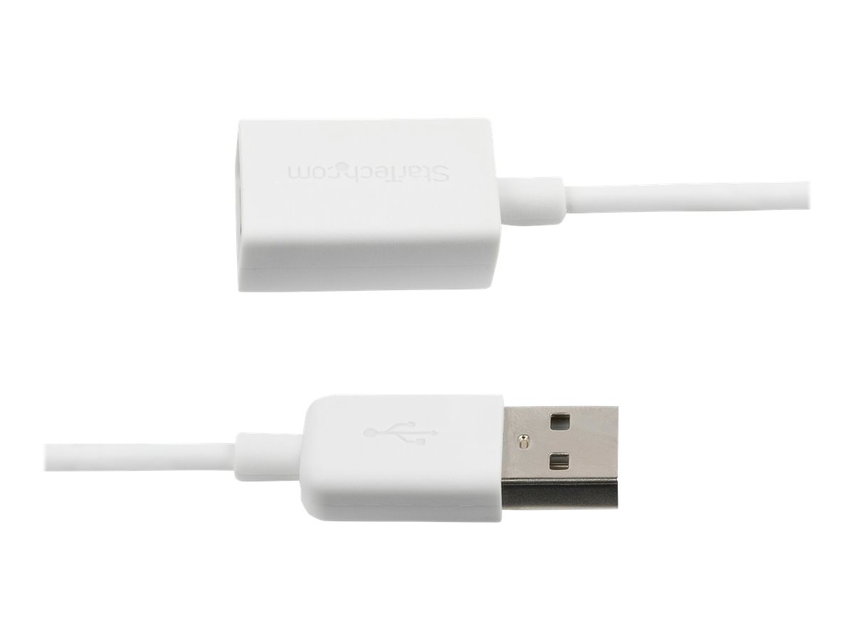 StarTech.com 1m USB 2.0 Verlängerungskabel A auf A - SteckerBuchse - Weiß - USB A (St)