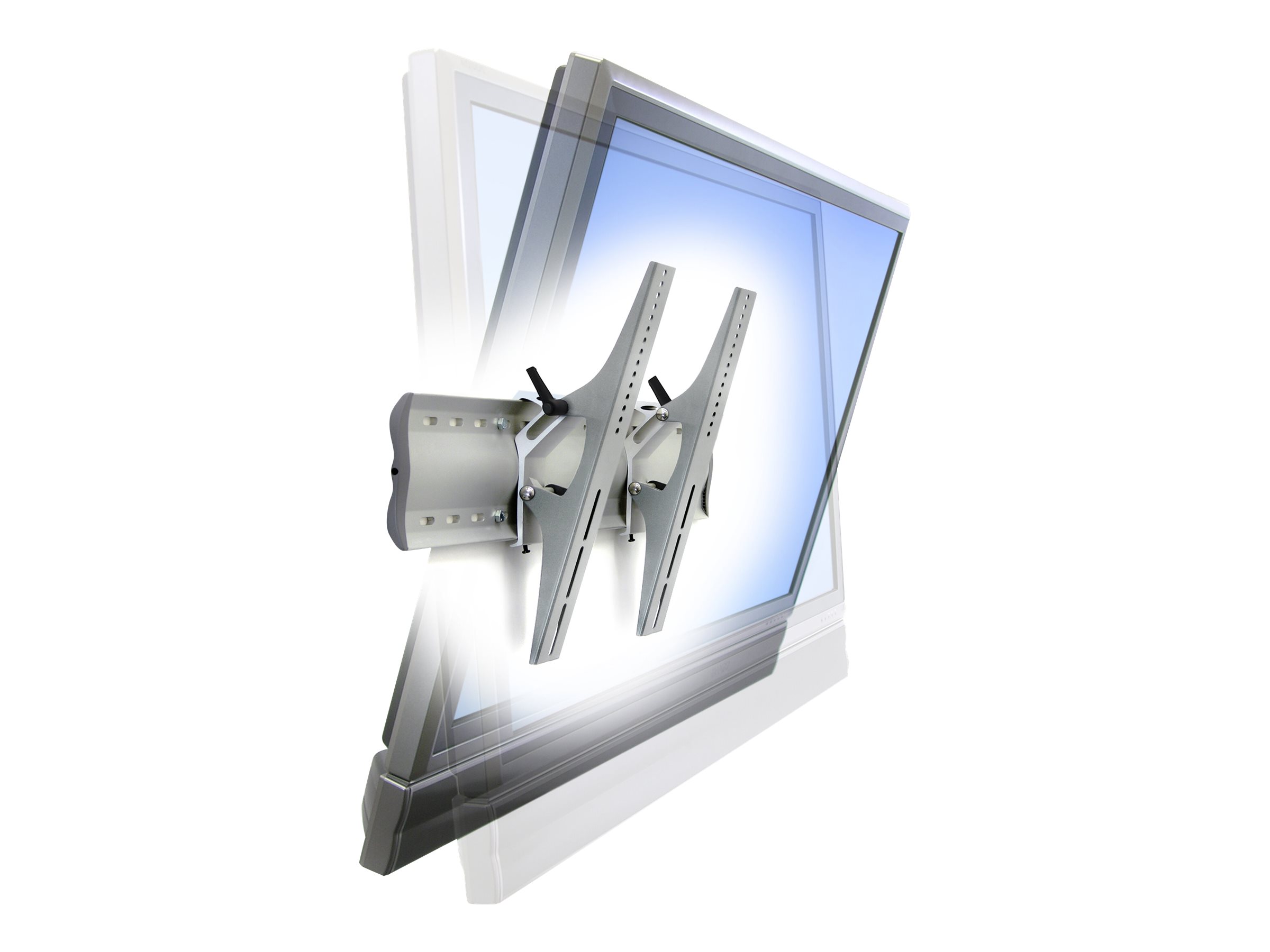 Ergotron Befestigungskit (Kippbare Wandhalterung) - Konstante Krafttechnologie - für Flachbildschirm - XL - Stahl, stranggepresstes Aluminium - Silber - Bildschirmgröße von 106,7 cm (ab 42")