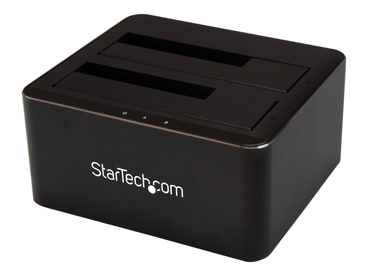 StarTech.com Dual-Bay USB 3.0 to SATA Hard Drive Docking Station, USB Hard Drive Dock, External 2.53.5 SATA IIIIII, SSDHDD Docking Station, Hot-Swap Hard Drive Bays - Top-Loading - HDD-Dockingstation Schächte 2 - 2.5", 3.5" (6.4 cm, 8.9 cm)