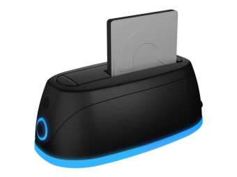 ICY BOX IB-1124L-C3 - HDD-Dockingstation mit Datenanzeige, Netzanzeige, EinAus-Schalter Schächte 1 - 2,5"  3,5" gemeinsam genutzt (6,4 cm8,9 cm gemeinsam genutzt)