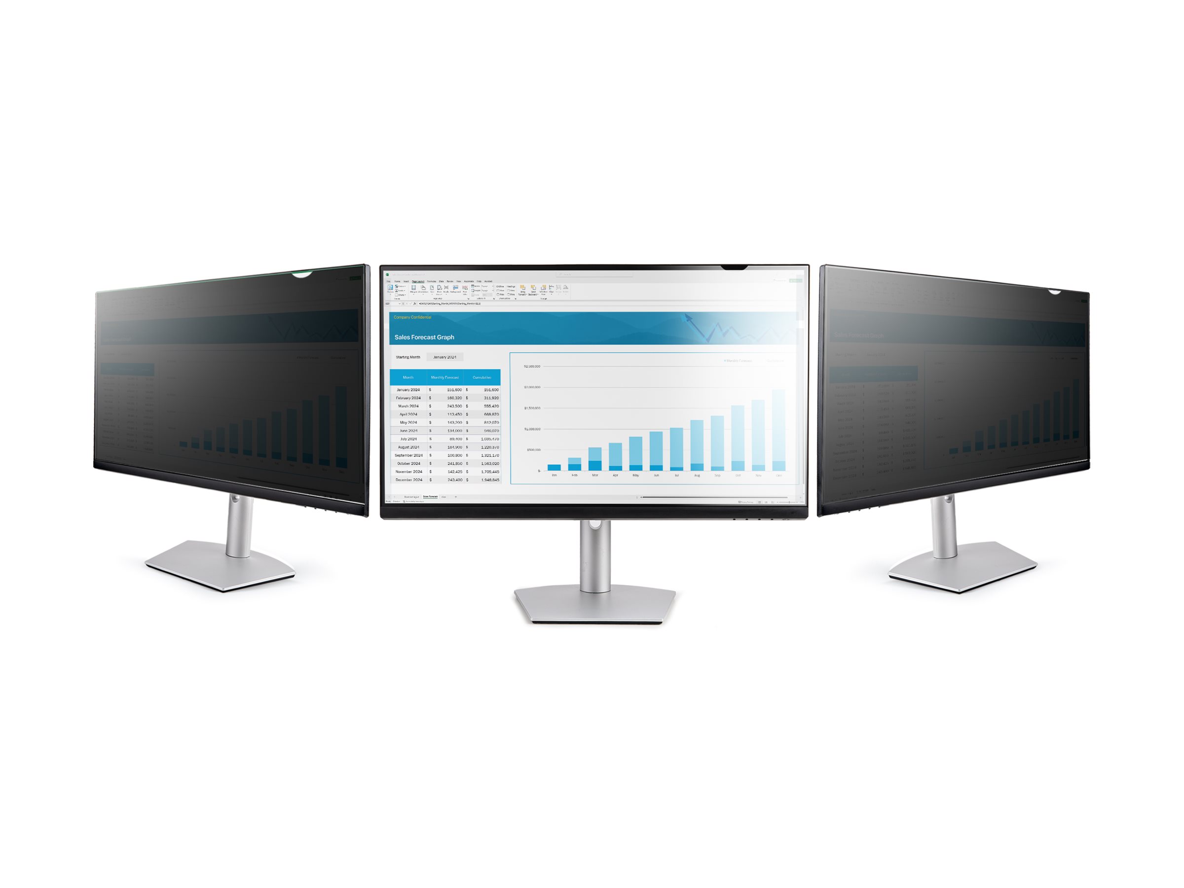 StarTech.com 23.6-inch 169 Computer Monitor Privacy Filter, Anti-Glare Privacy Screen with 51% Blue Light Reduction, Black-out Monitor Screen Protector w+- 30 deg. Viewing Angle, Matte and Glossy Sides (23669-PRIVACY-SCREEN)