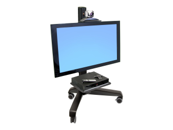 Ergotron Neo-Flex Mobile MediaCenter UHD - Wagen - Konstante Krafttechnologie - für Flachbildschirm - Schwarz - Bildschirmgröße 127-203.2 cm (50"-80")
