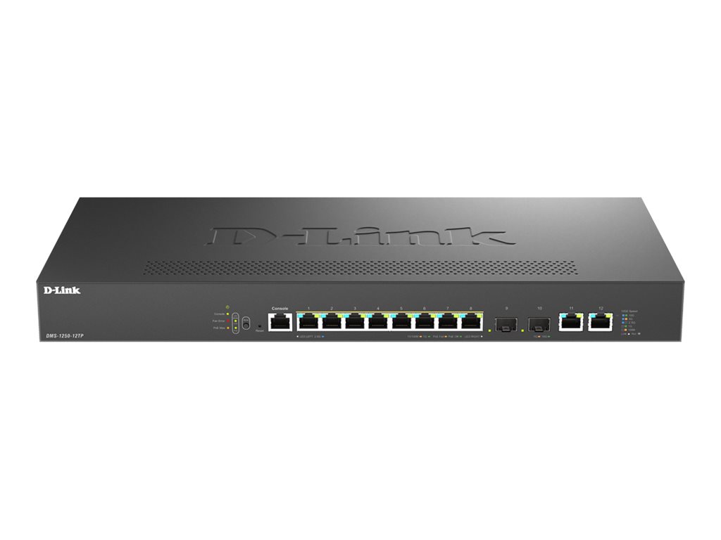 D-Link DMS 1250-12TP - Switch - L2+ - Smart - 8 x 1010010002.5G (PoE+)