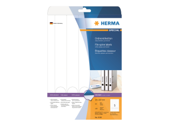 HERMA Special - Papier - matt - permanent selbstklebend - weiß - 34 x 297 mm 125 Etikett(en) (25 Bogen x 5)